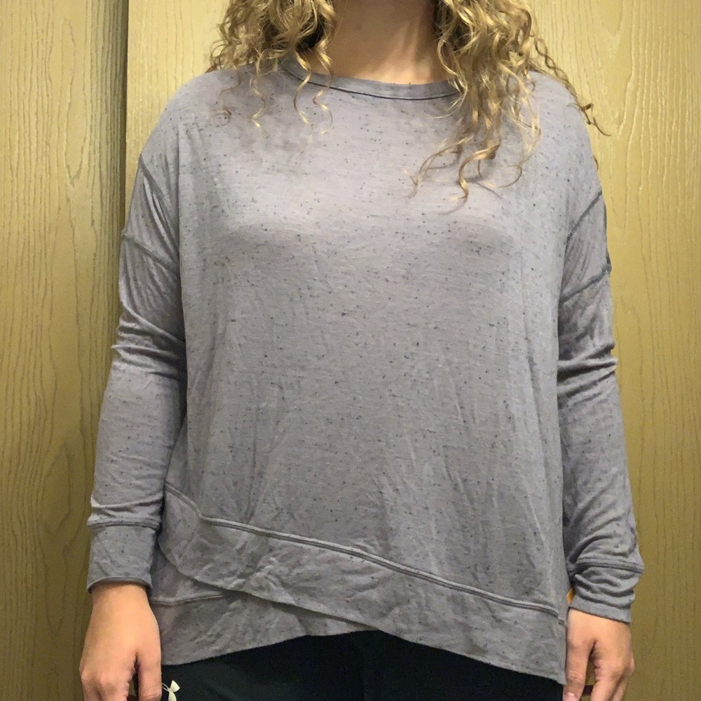 Cross Bottom Long Sleeve Top (size medium)